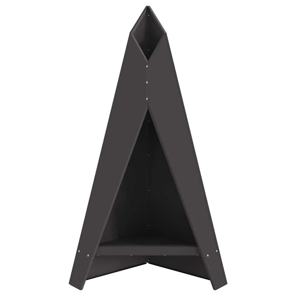Feuerstelle Schwarz 58 X 40 X 100 Cm Stahl