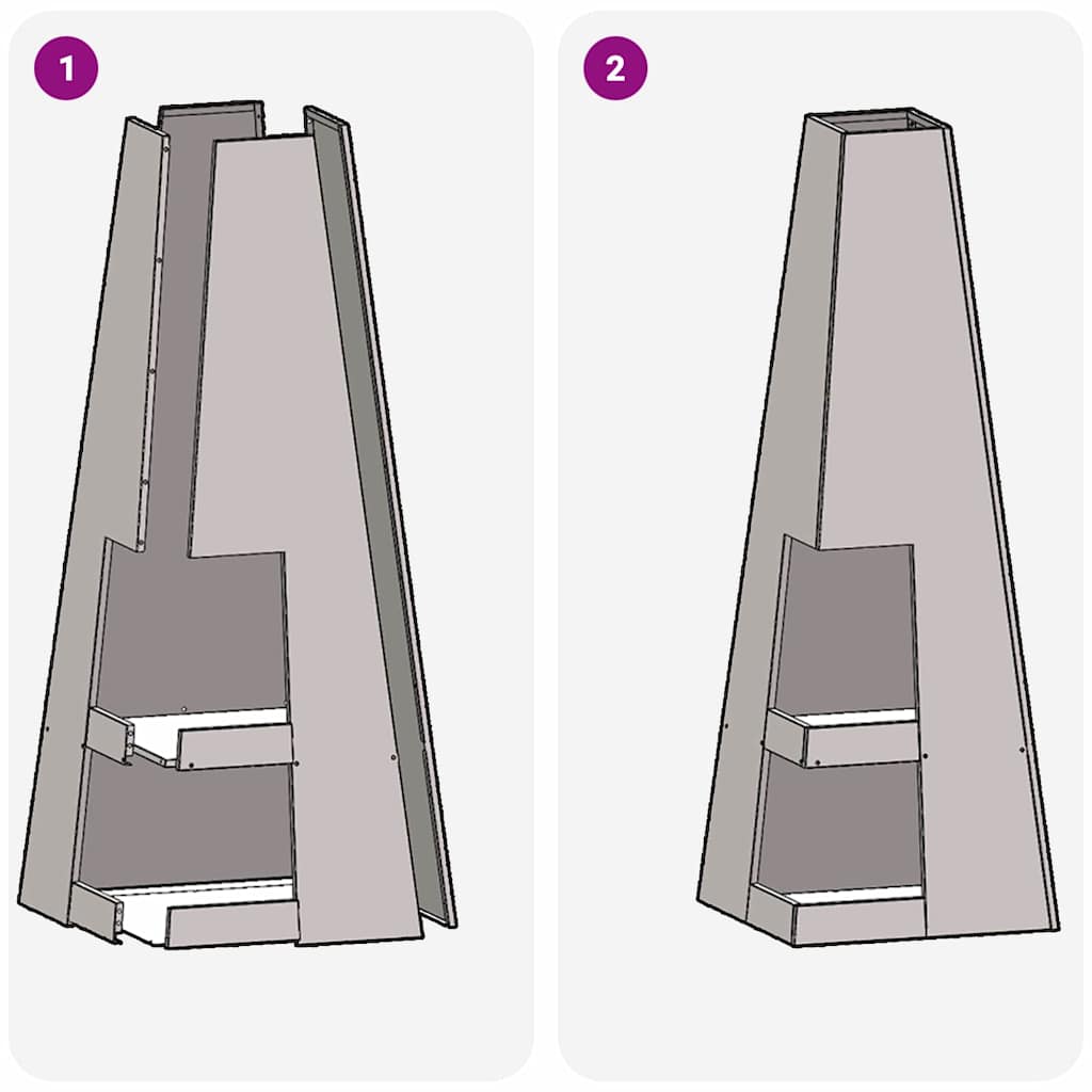 Feuerstelle Schwarz Stahl