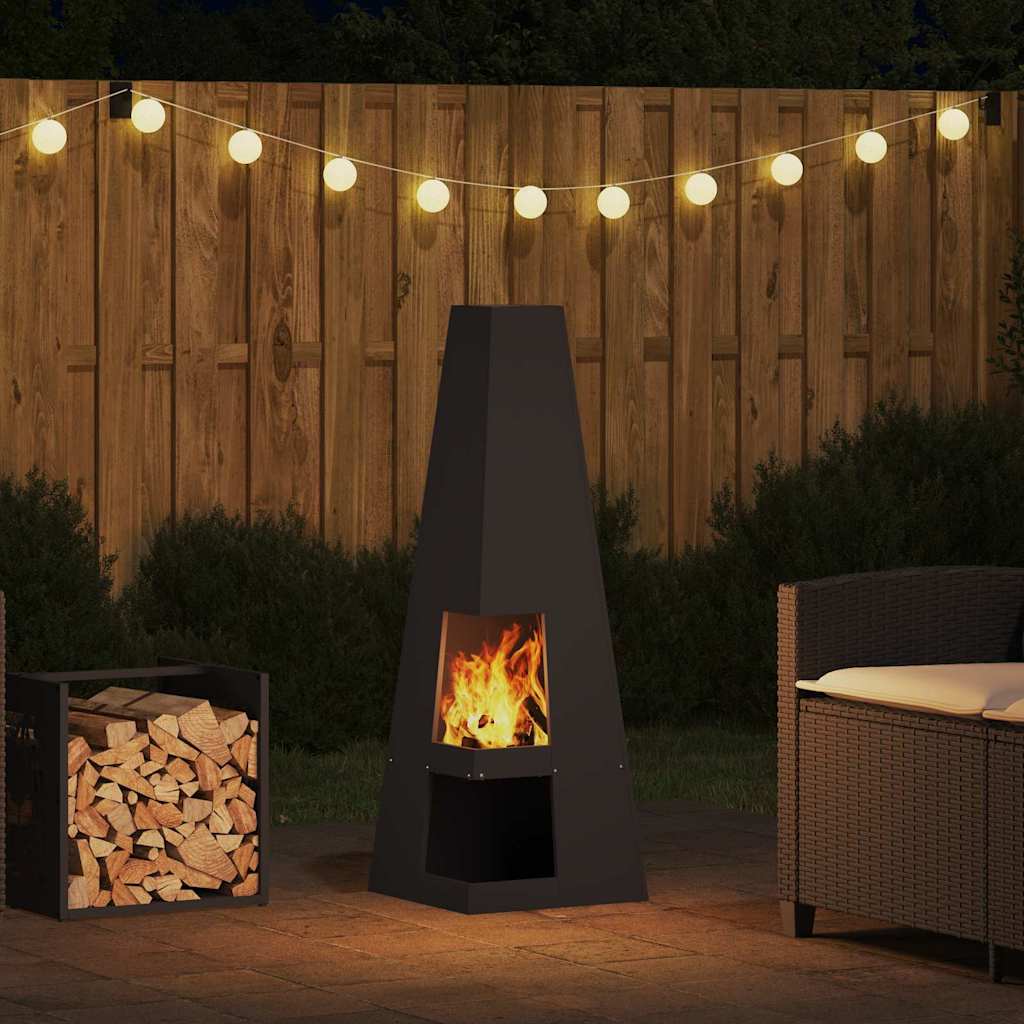 Feuerstelle Schwarz Stahl