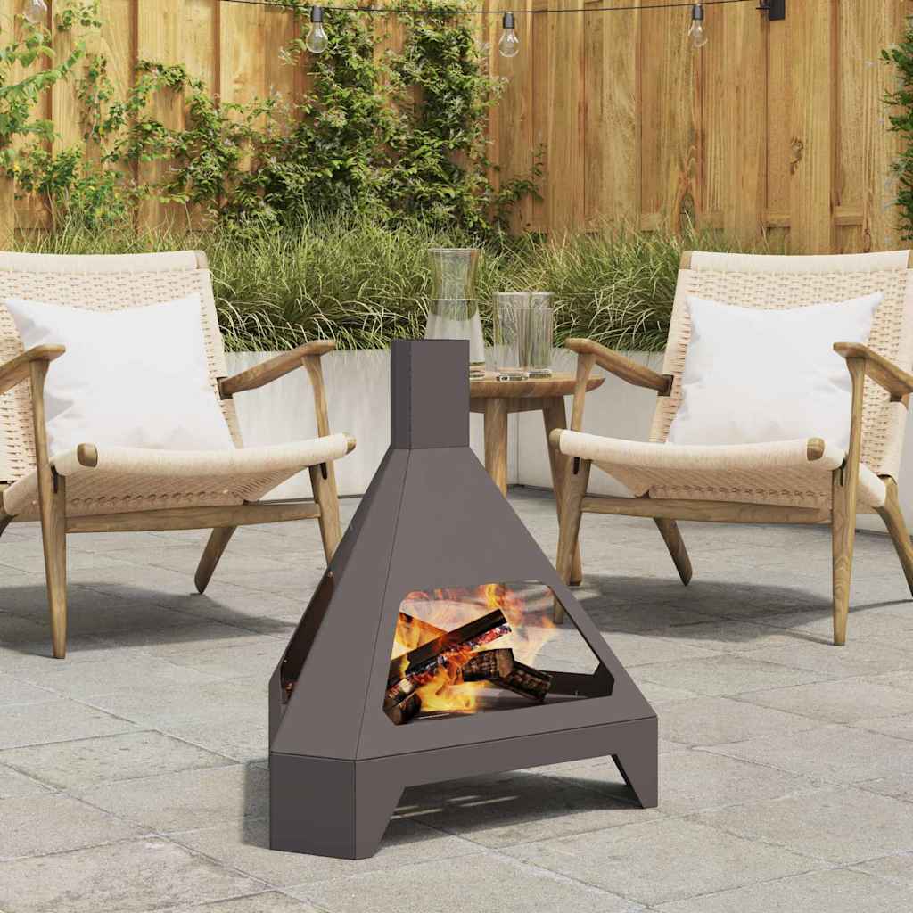 Feuerstelle Schwarz 50 X 43 X 52 Cm Stahl