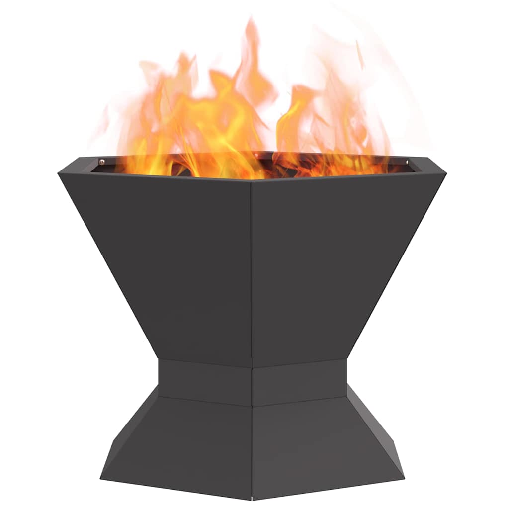Feuerstelle Schwarz 50 X 50 X 40 Cm Stahl