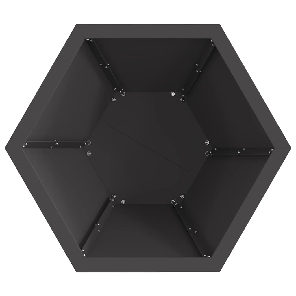 Feuerstelle Schwarz 50 X 50 X 40 Cm Stahl