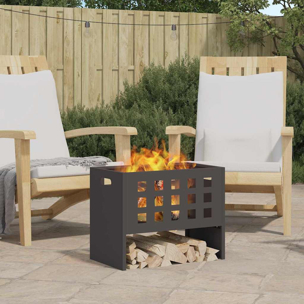 Feuerstelle Schwarz 50 X 30 X 40 Cm Stahl