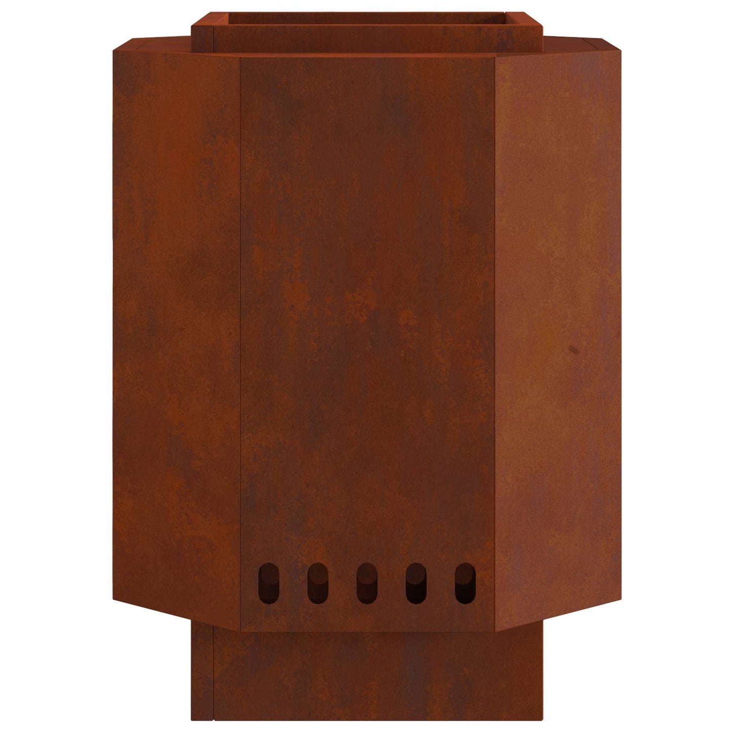 Rauchfreier Feuerkorb Braun Wetterfeststahl