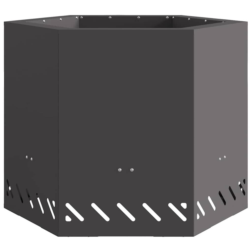 Rauchfreier Feuerkorb Schwarz Stahl