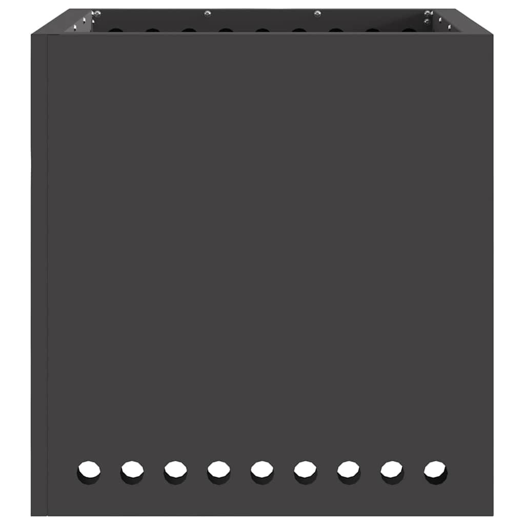 Rauchfreier Feuerkorb Schwarz 48 X 48 X 50 Cm Stahl