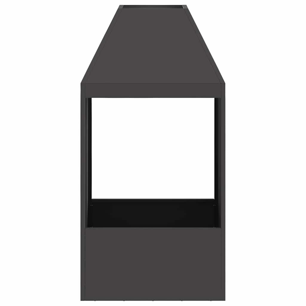 Feuerstelle Schwarz 50 X 50 X 100 Cm Stahl