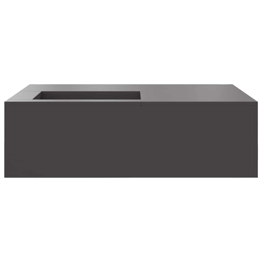 Feuerstelle Schwarz 100 X 100 X 30 Cm Stahl
