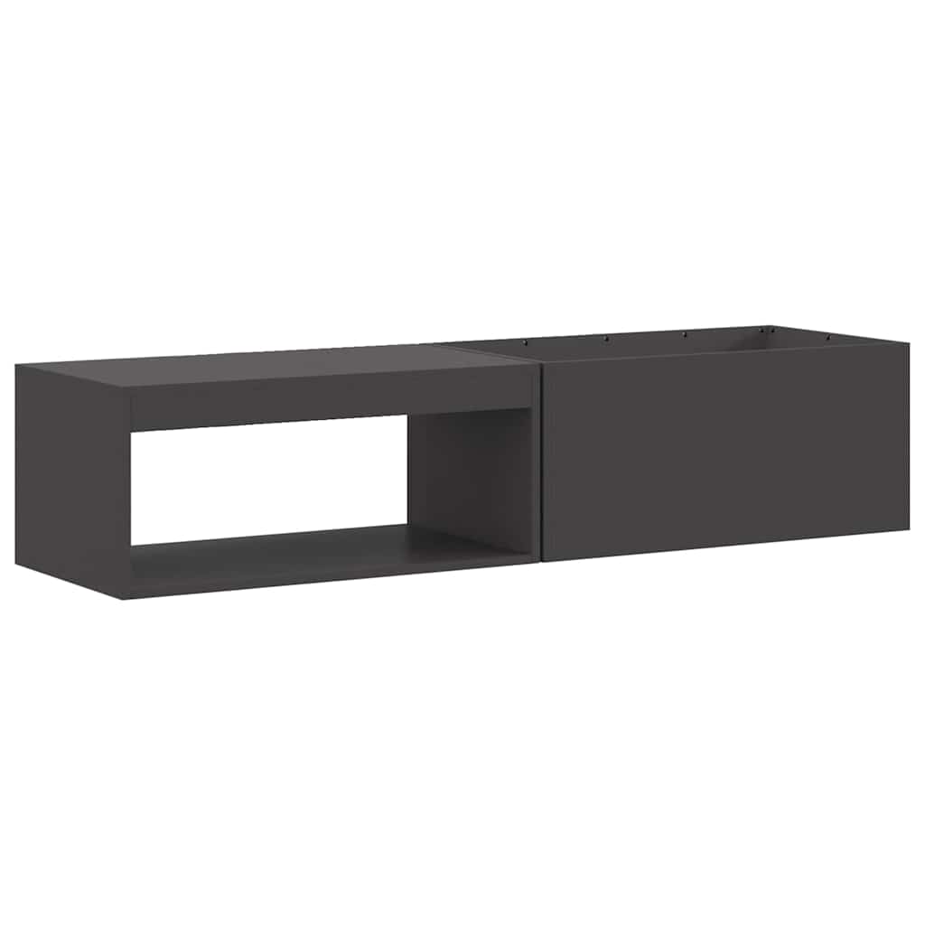 Feuerstelle Schwarz 160 X 45 X 35 Cm Stahl