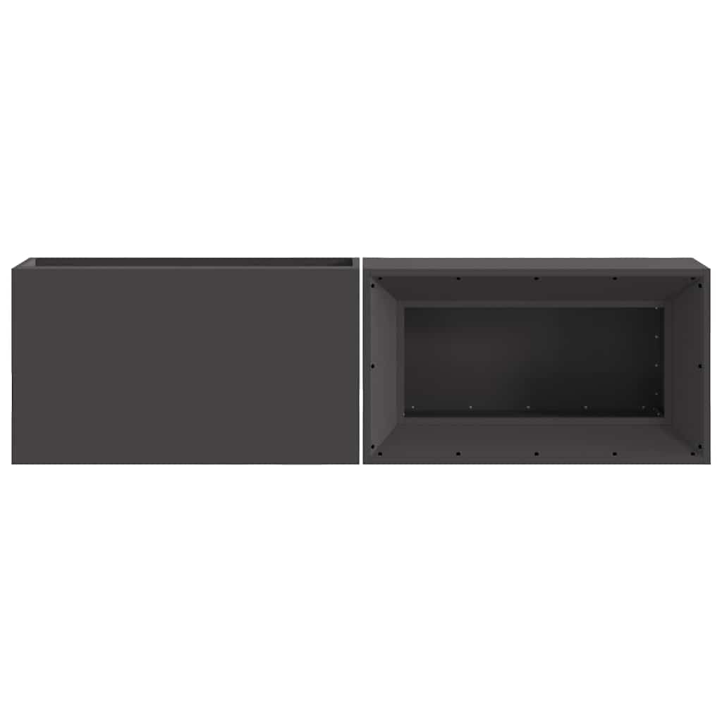 Feuerstelle Schwarz 160 X 45 X 35 Cm Stahl