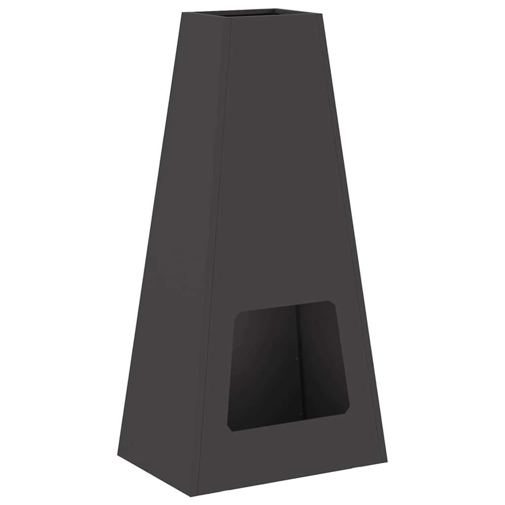 Feuerstelle Schwarz 50 X 35 X 100 Cm Stahl