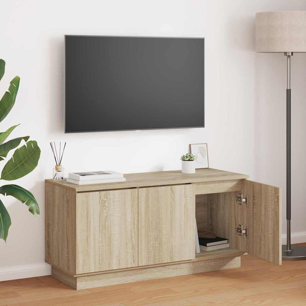 Tv-Schränk Beton Grau 100 X 38 X 49 Cm Holzwerkstoff