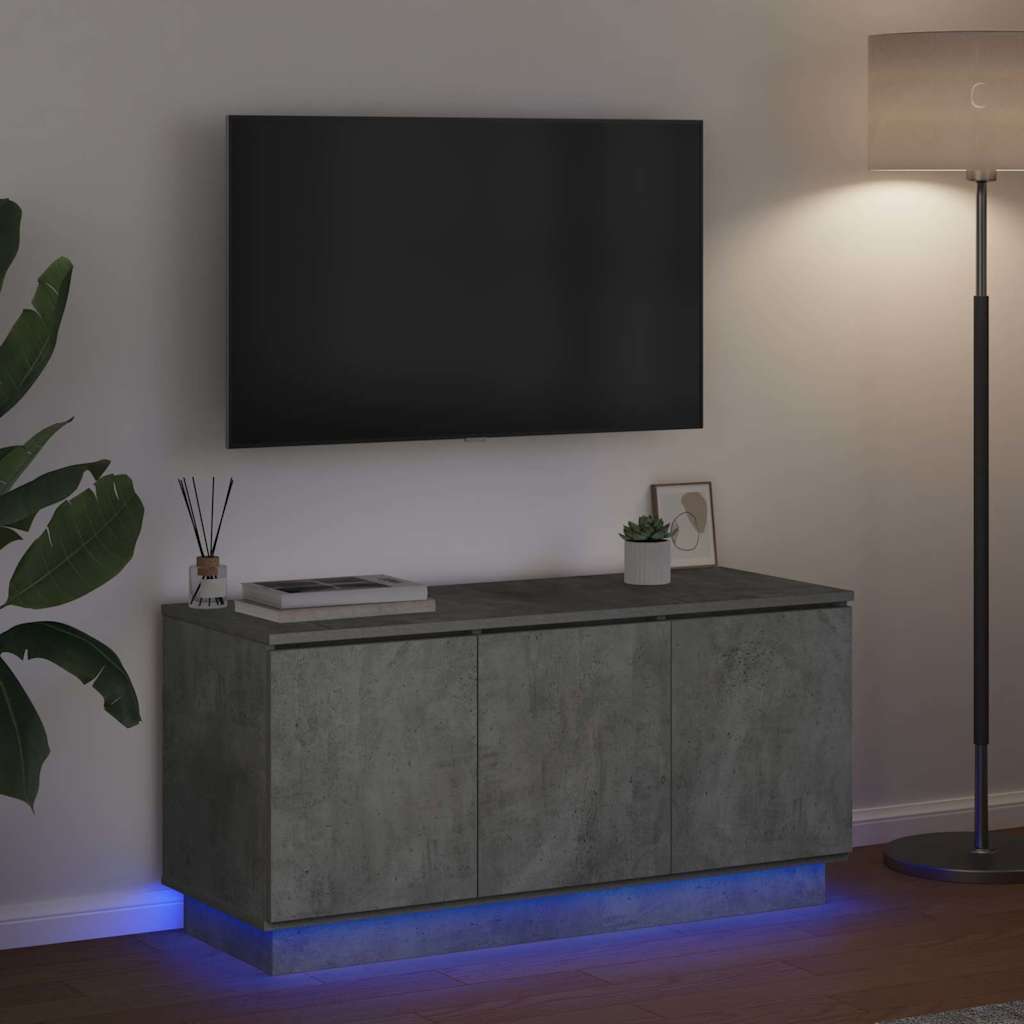 Tv-Schränk Beton Grau 100 X 38 X 49 Cm Holzwerkstoff