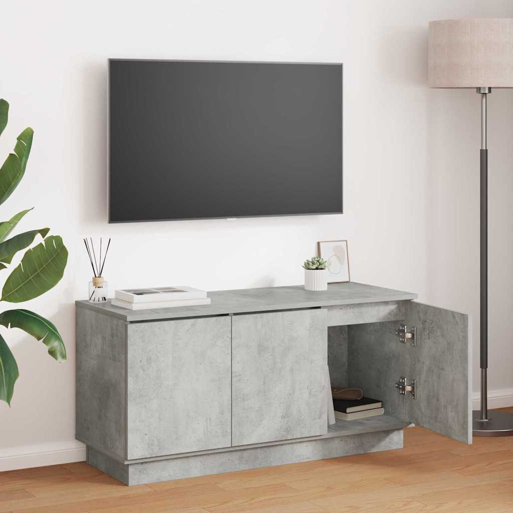 Tv-Schränk Beton Grau 100 X 38 X 49 Cm Holzwerkstoff