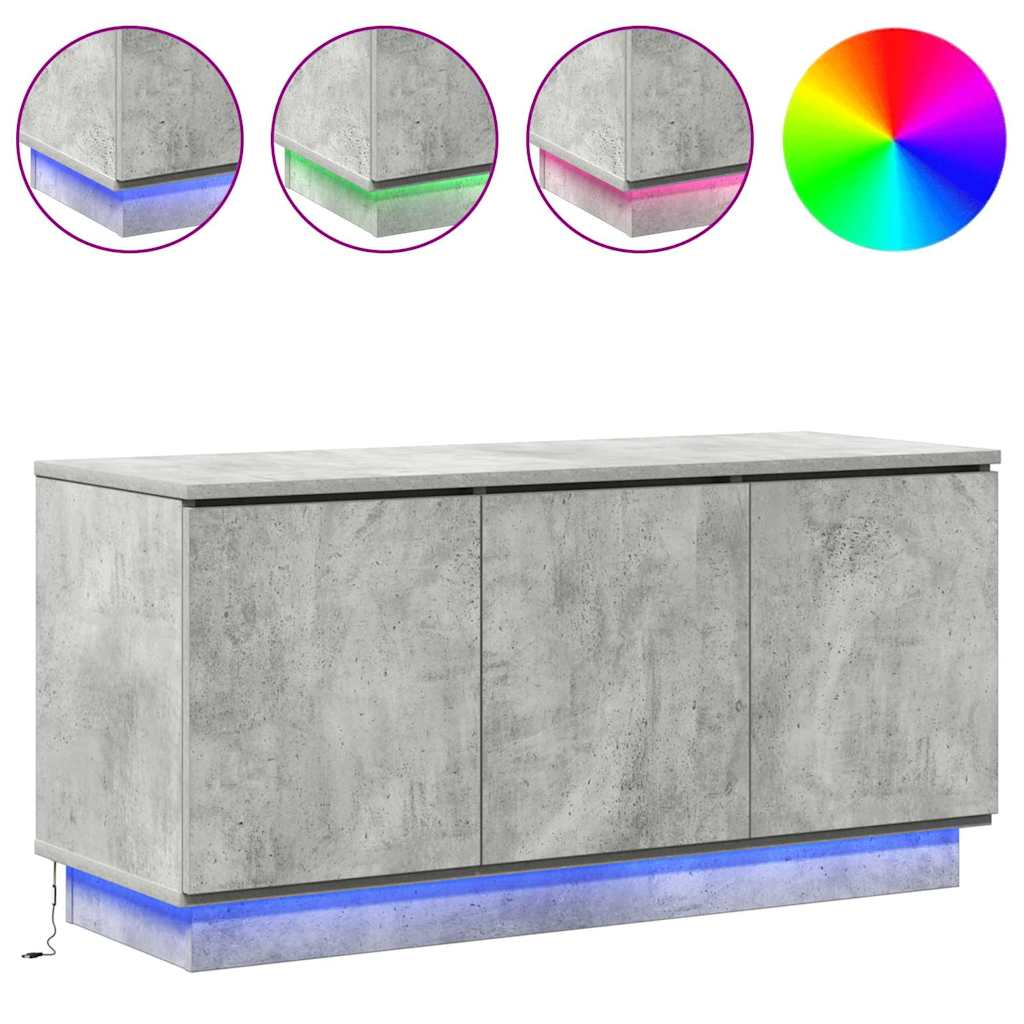 Tv-Schränk Beton Grau 100 X 38 X 49 Cm Holzwerkstoff