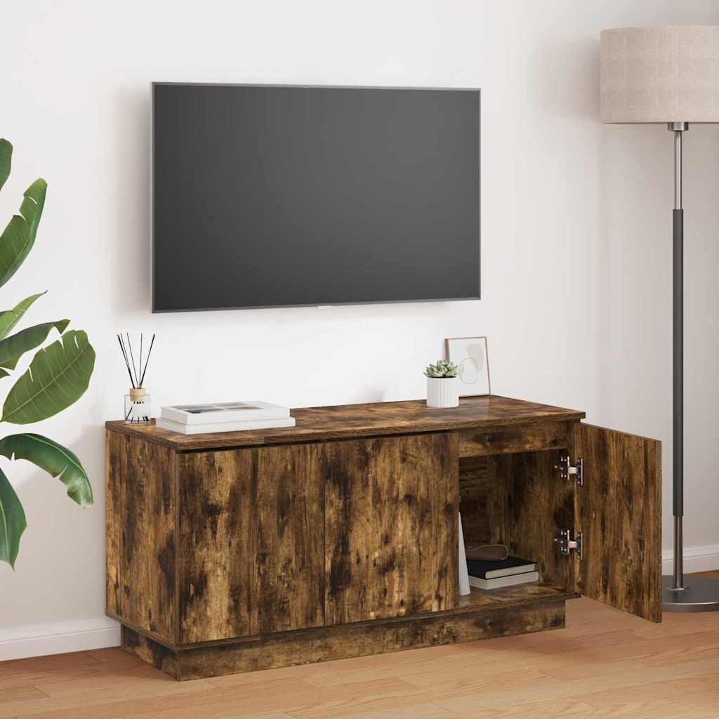 Tv-Schränk Beton Grau 100 X 38 X 49 Cm Holzwerkstoff
