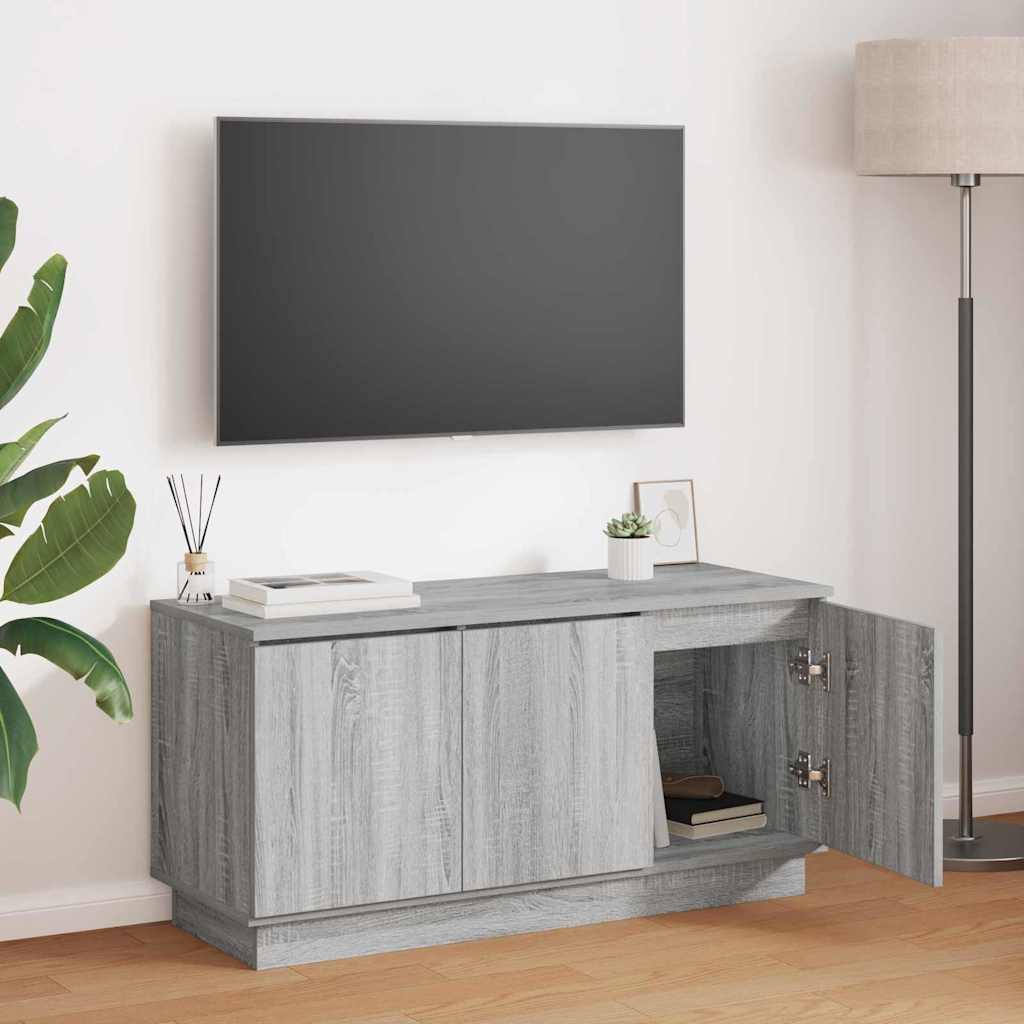 Tv-Schränk Beton Grau 100 X 38 X 49 Cm Holzwerkstoff