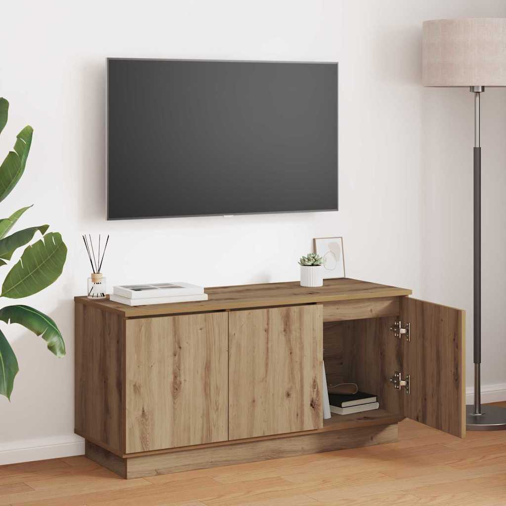Tv-Schränk Beton Grau 100 X 38 X 49 Cm Holzwerkstoff