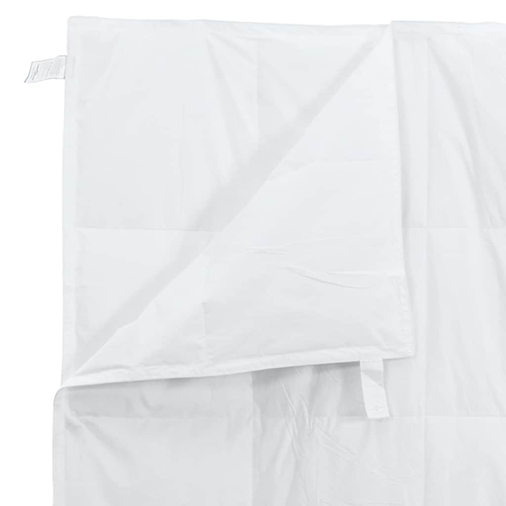 2-In-1 Bettdecke Weiß Feder