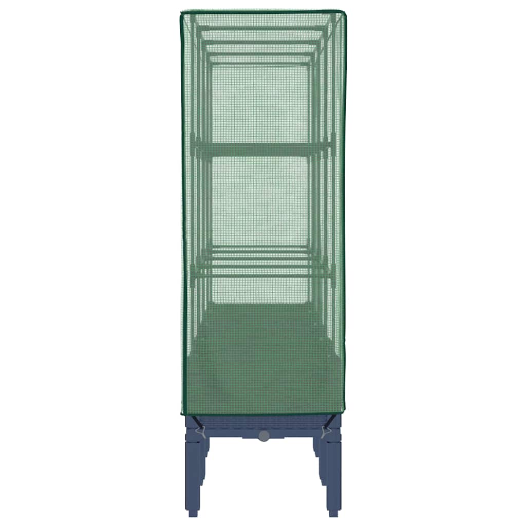 Hochbeet Mit Gewächshaus-Aufsatz Rattan-Optik