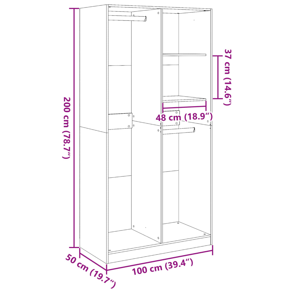 Kleiderschrank Holzwerkstoff