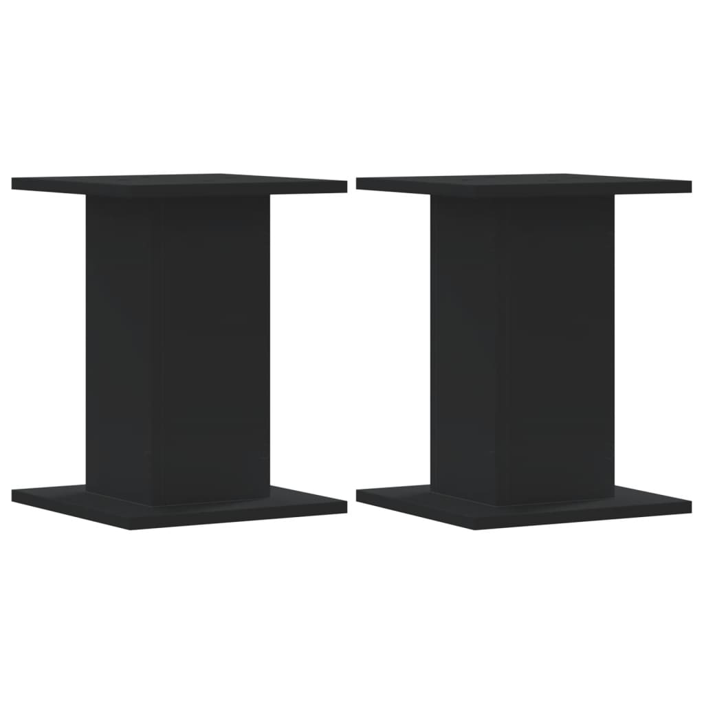 Pflanzenständer 2 Stk. Holzwerkstoff Schwarz