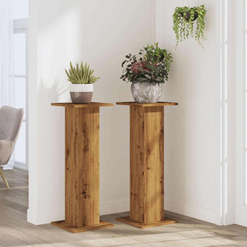 Pflanzenständer 2 Stk. Artisan- Holzwerkstoff Eiche
