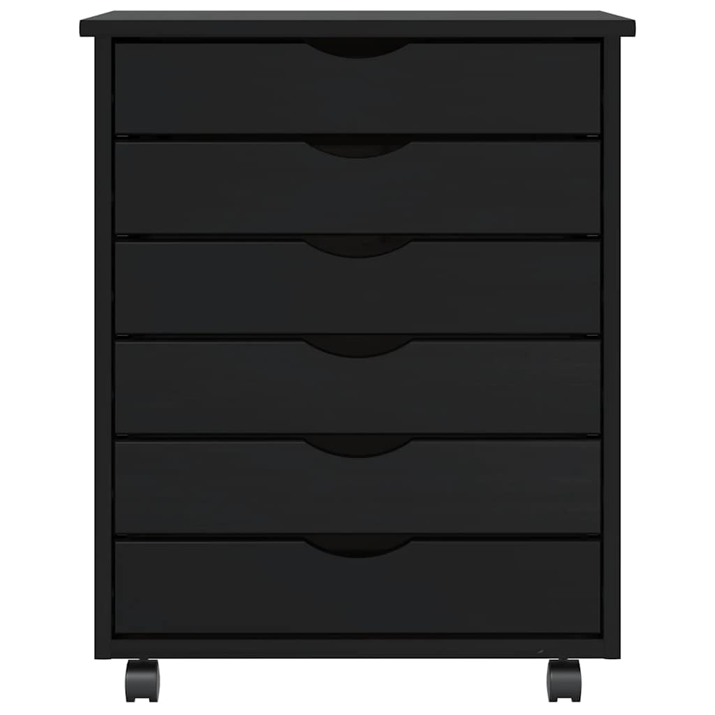 Rollschrank Mit Schubladen Moss Massivholz Kiefer