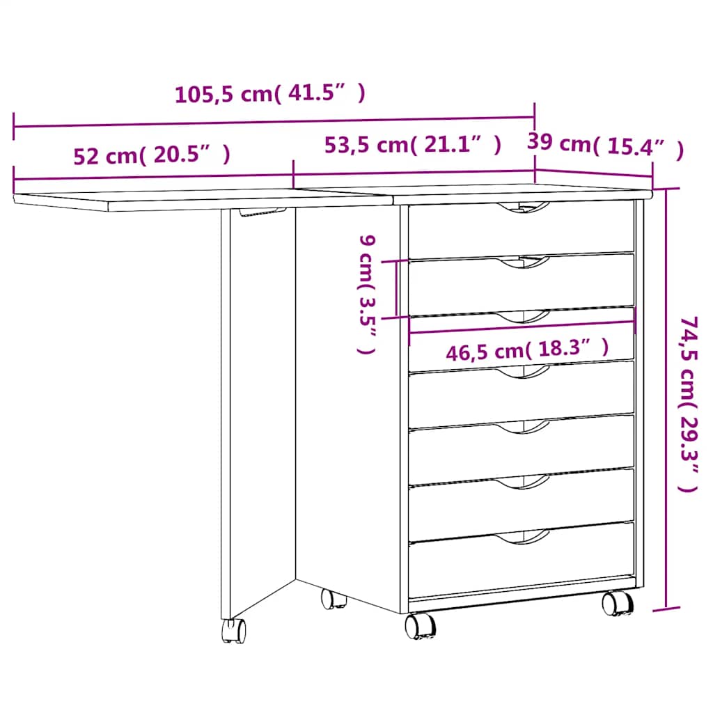 Rollschrank Mit Schreibtisch Moss Massivholz Kiefer