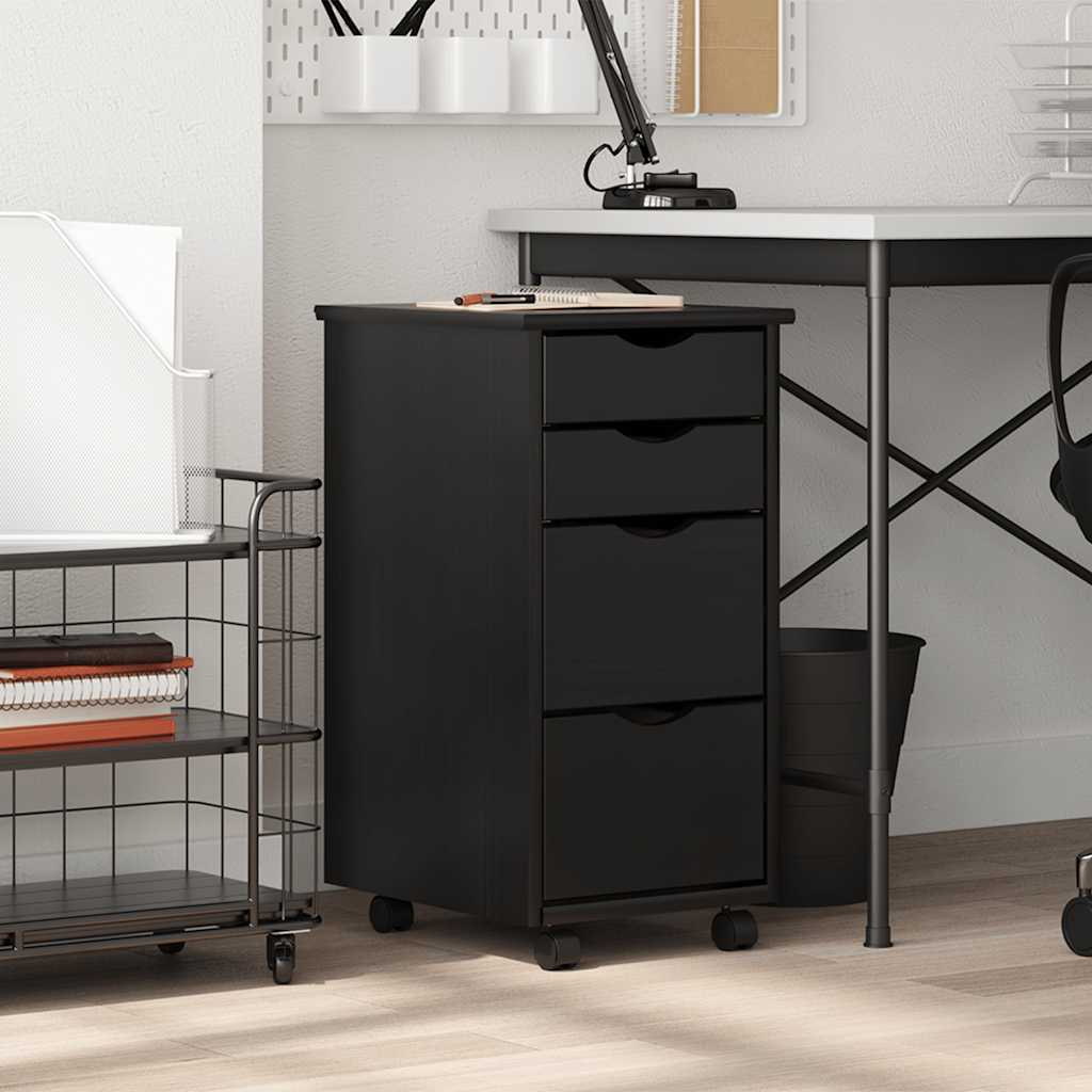 Rollschrank Mit Schubladen Moss Massivholz Kiefer