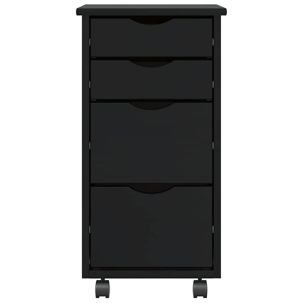 Rollschrank Mit Schubladen Moss Massivholz Kiefer