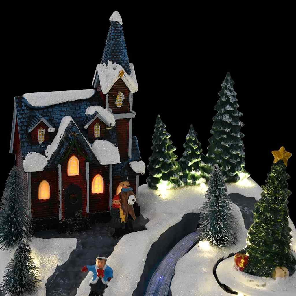 Weihnachtsdorf Dekoration Mehrfarbig 20,5 X 17 X 21 Cm
