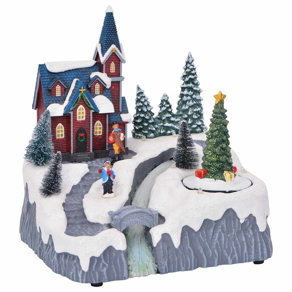 Weihnachtsdorf Dekoration Mehrfarbig 20,5 X 17 X 21 Cm