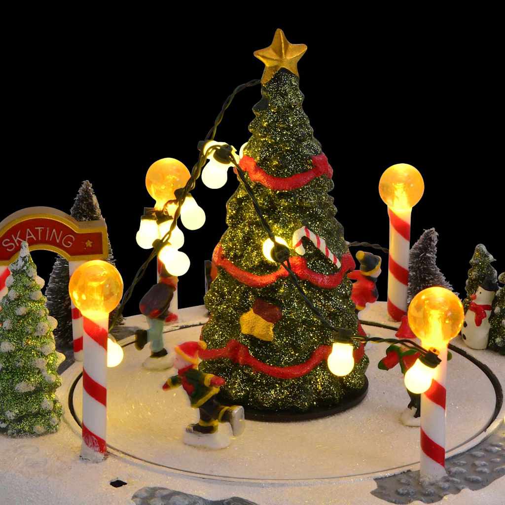 Weihnachtsdorf Dekoration Mehrfarbig 22 X 21,5 X 17 Cm