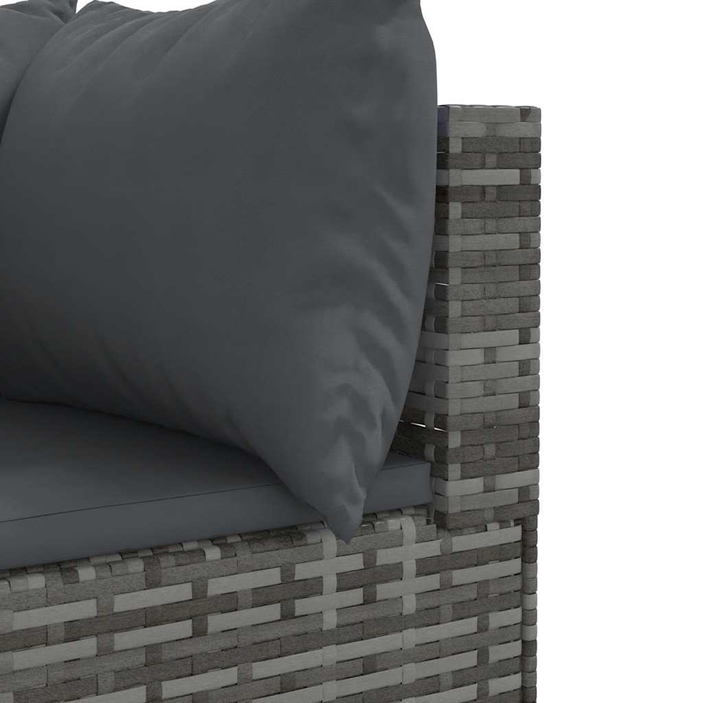 6-Tlg. Garten-Lounge-Set Mit Kissen Poly Rattan