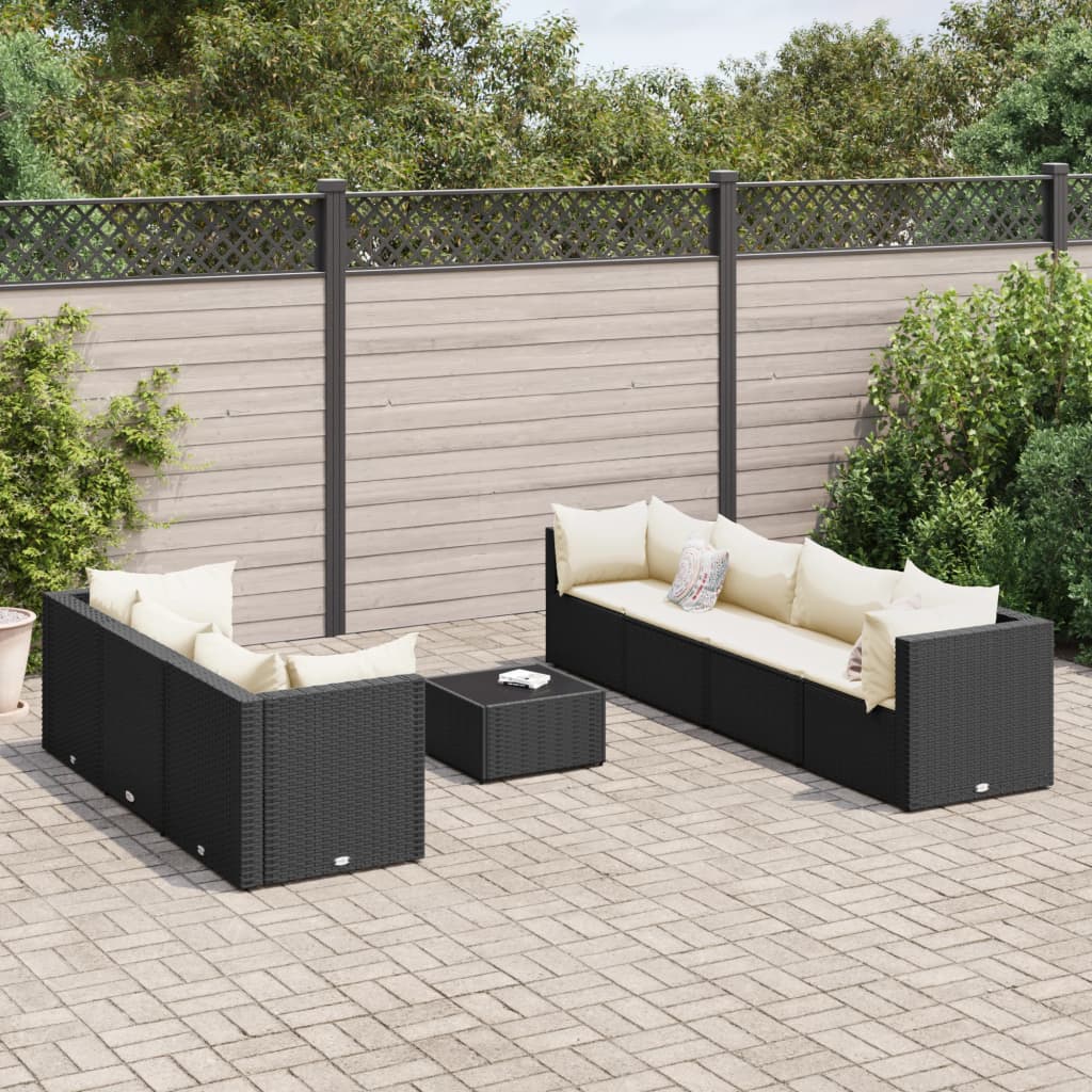 6-Tlg. Garten-Lounge-Set Mit Kissen Poly Rattan