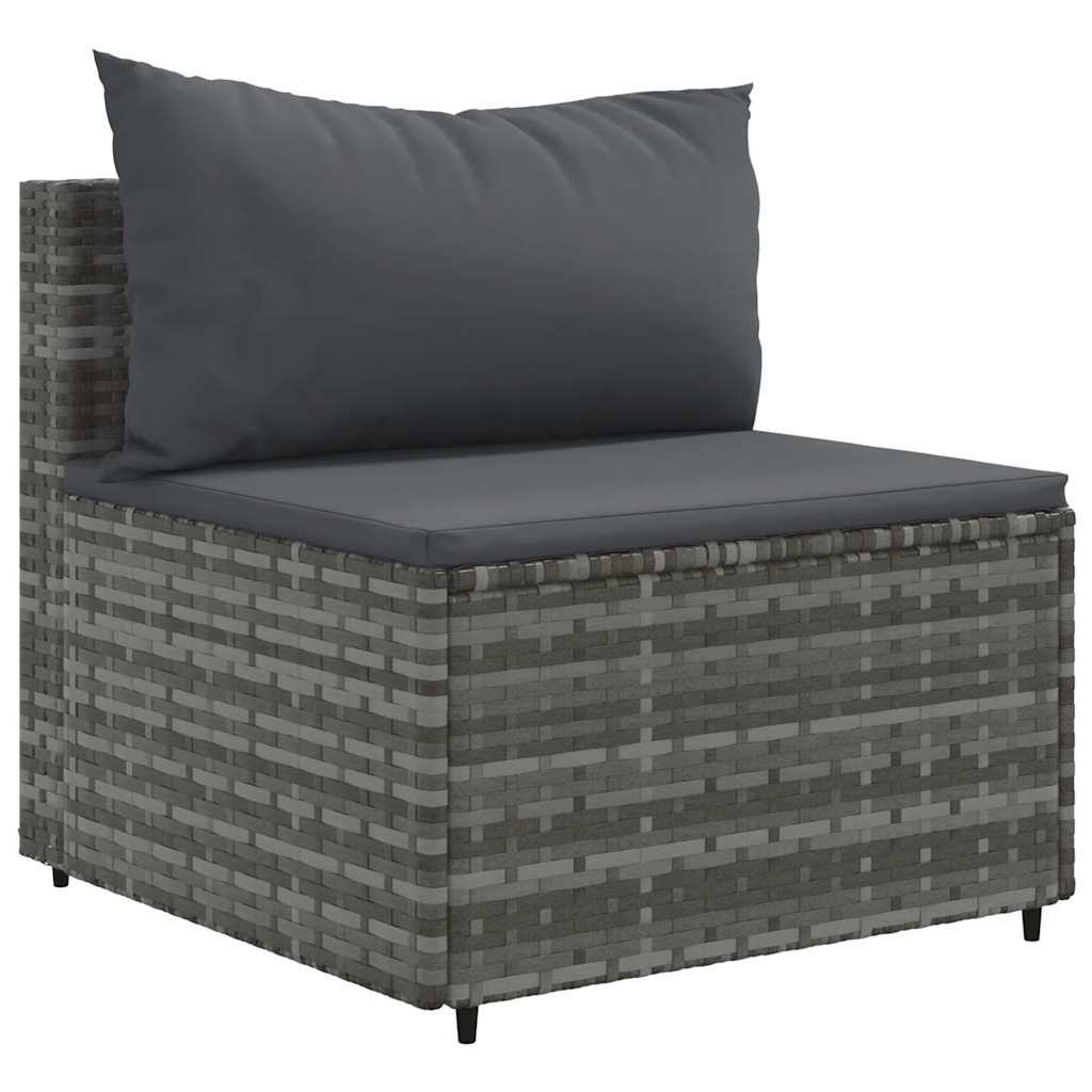 4-Tlg. Garten-Lounge-Set Mit Kissen Poly Rattan