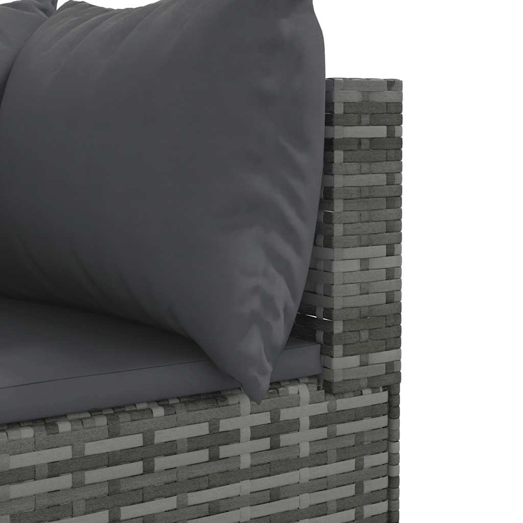 4-Tlg. Garten-Lounge-Set Mit Kissen Poly Rattan