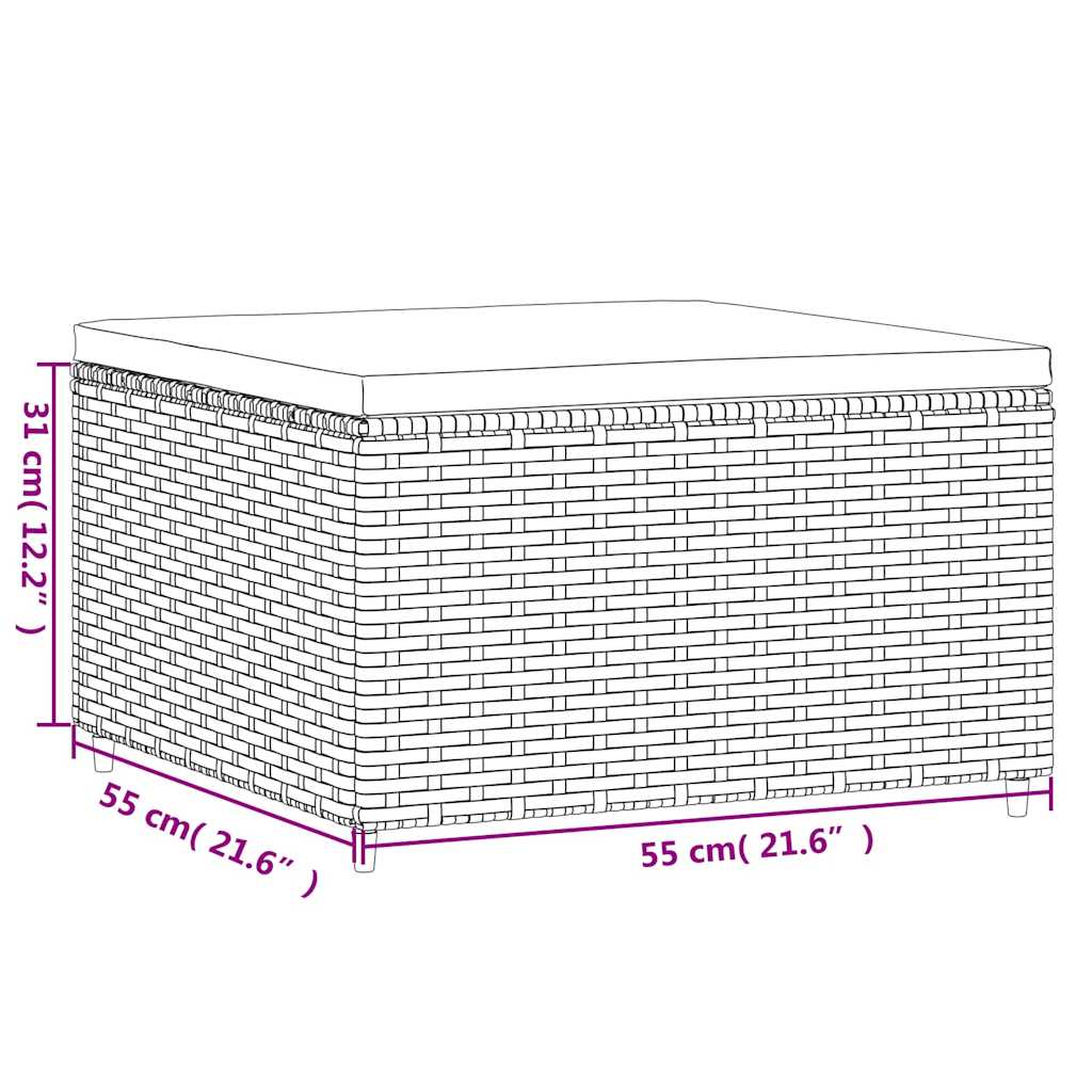 4-Tlg. Garten-Lounge-Set Mit Kissen Poly Rattan