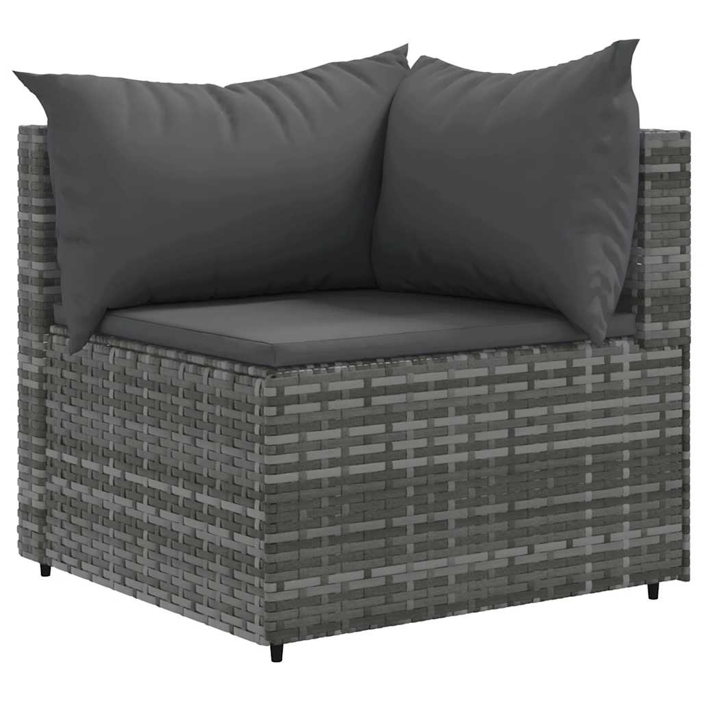 4-Tlg. Garten-Lounge-Set Mit Kissen Poly Rattan