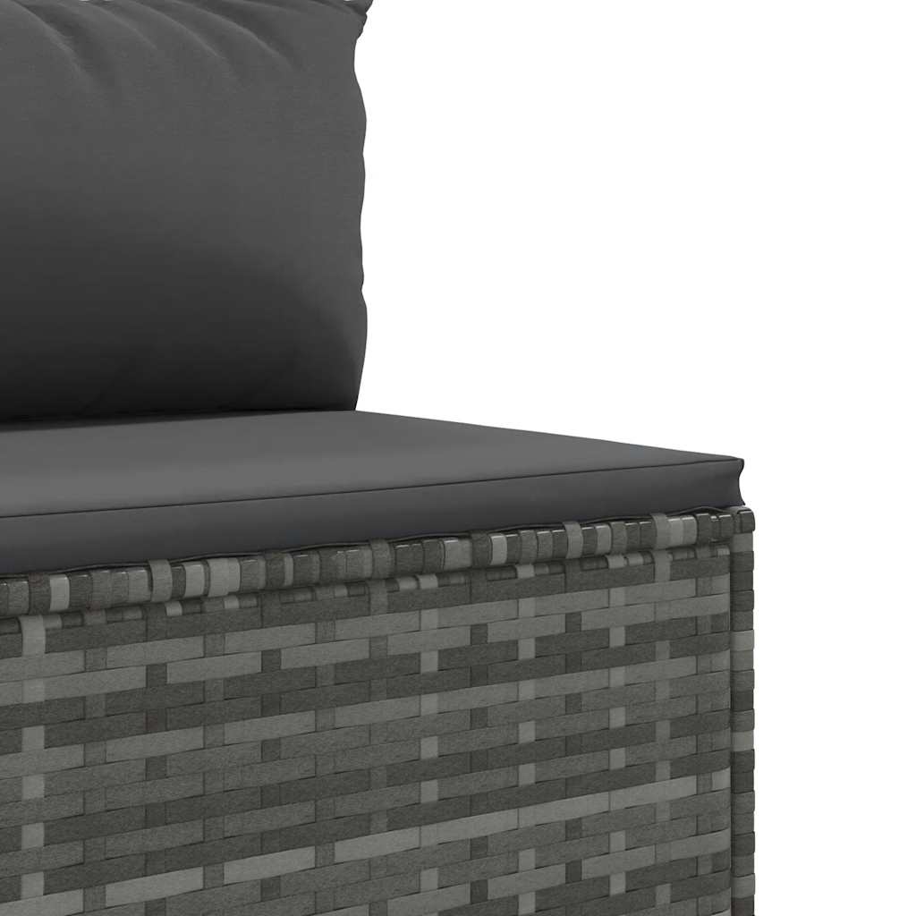 4-Tlg. Garten-Lounge-Set Mit Kissen Poly Rattan