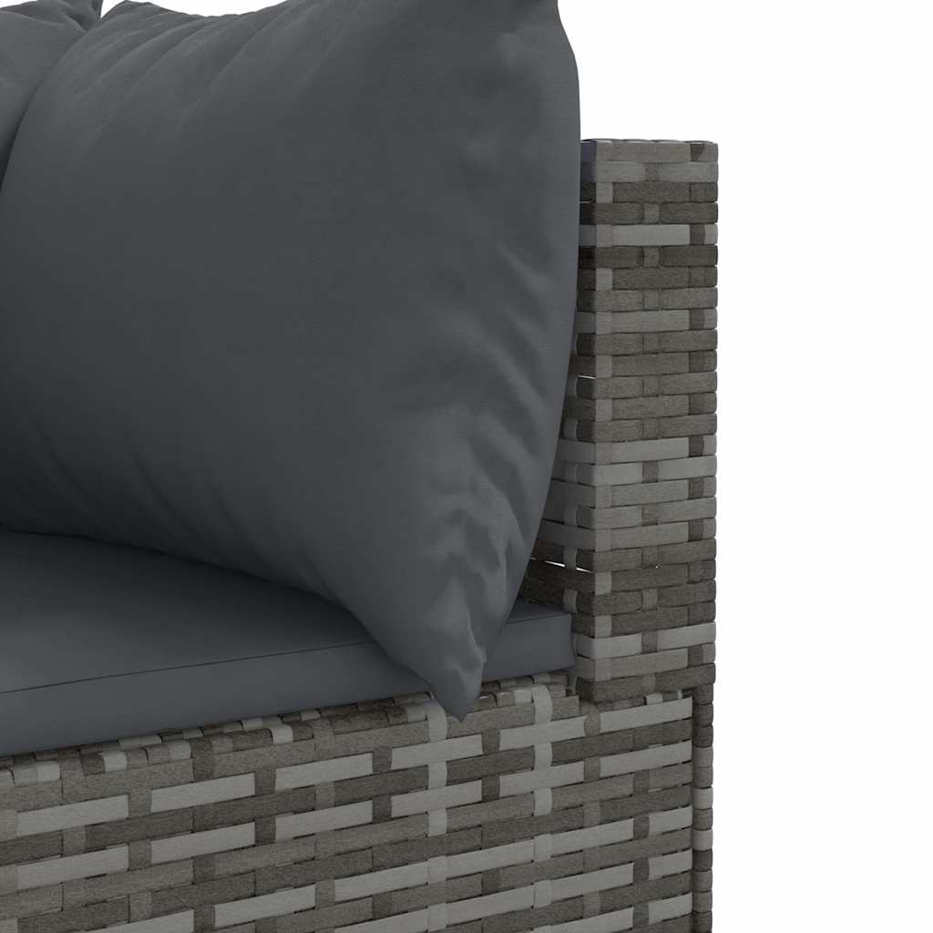 4-Tlg. Garten-Lounge-Set Mit Kissen Poly Rattan
