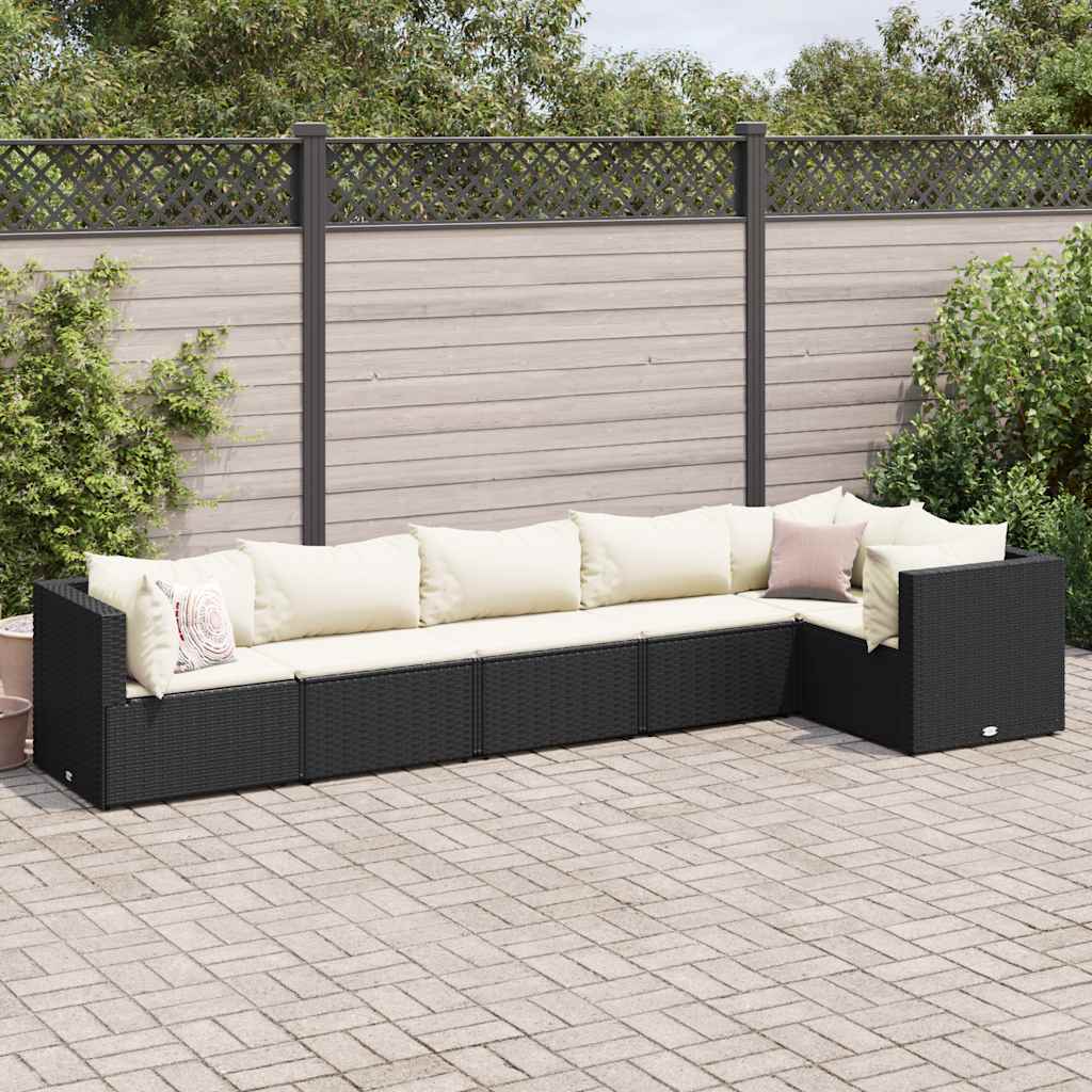 4-Tlg. Garten-Lounge-Set Mit Kissen Poly Rattan