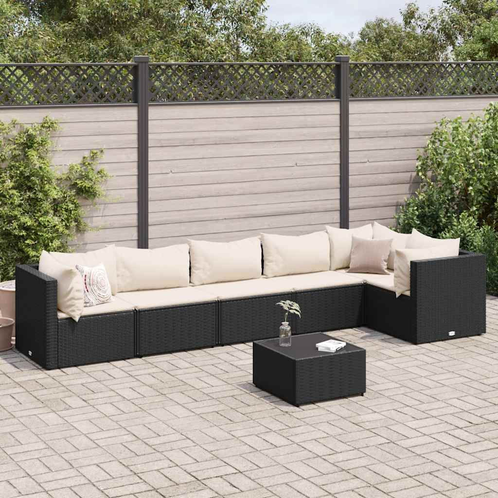 4-Tlg. Garten-Lounge-Set Mit Kissen Poly Rattan