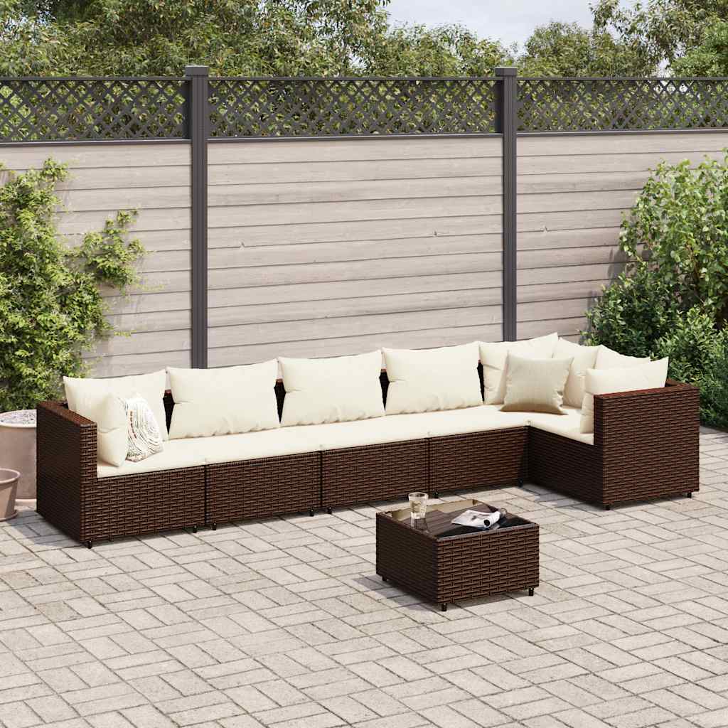 4-Tlg. Garten-Lounge-Set Mit Kissen Poly Rattan