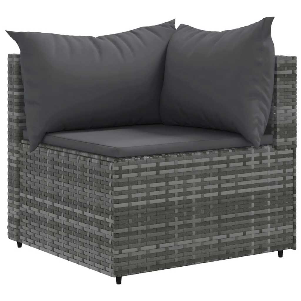 8-Tlg. Garten-Lounge-Set Mit Kissen Poly Rattan