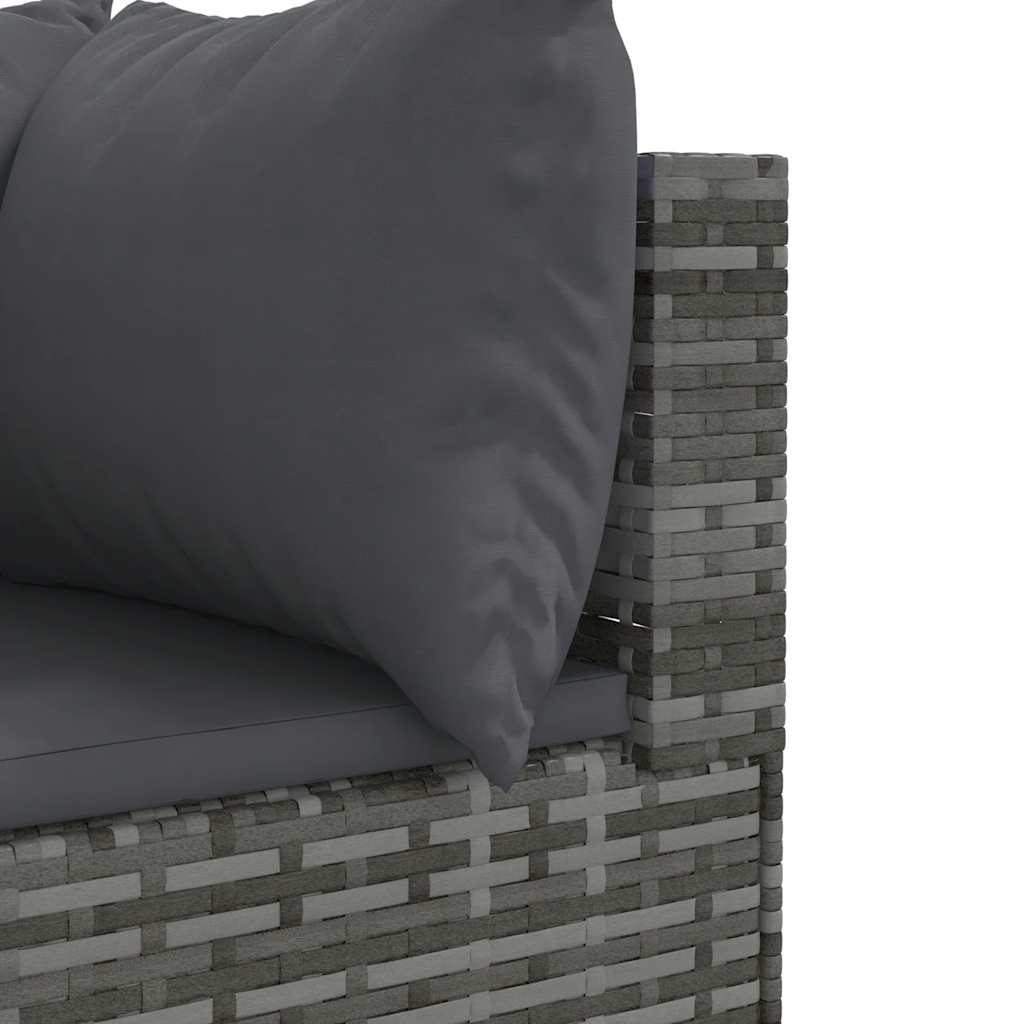 8-Tlg. Garten-Lounge-Set Mit Kissen Poly Rattan