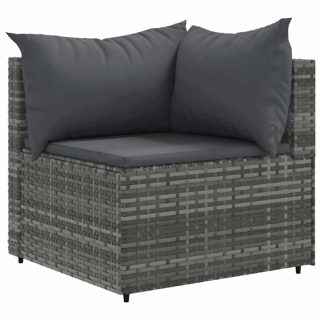 8-Tlg. Garten-Lounge-Set Mit Kissen Poly Rattan