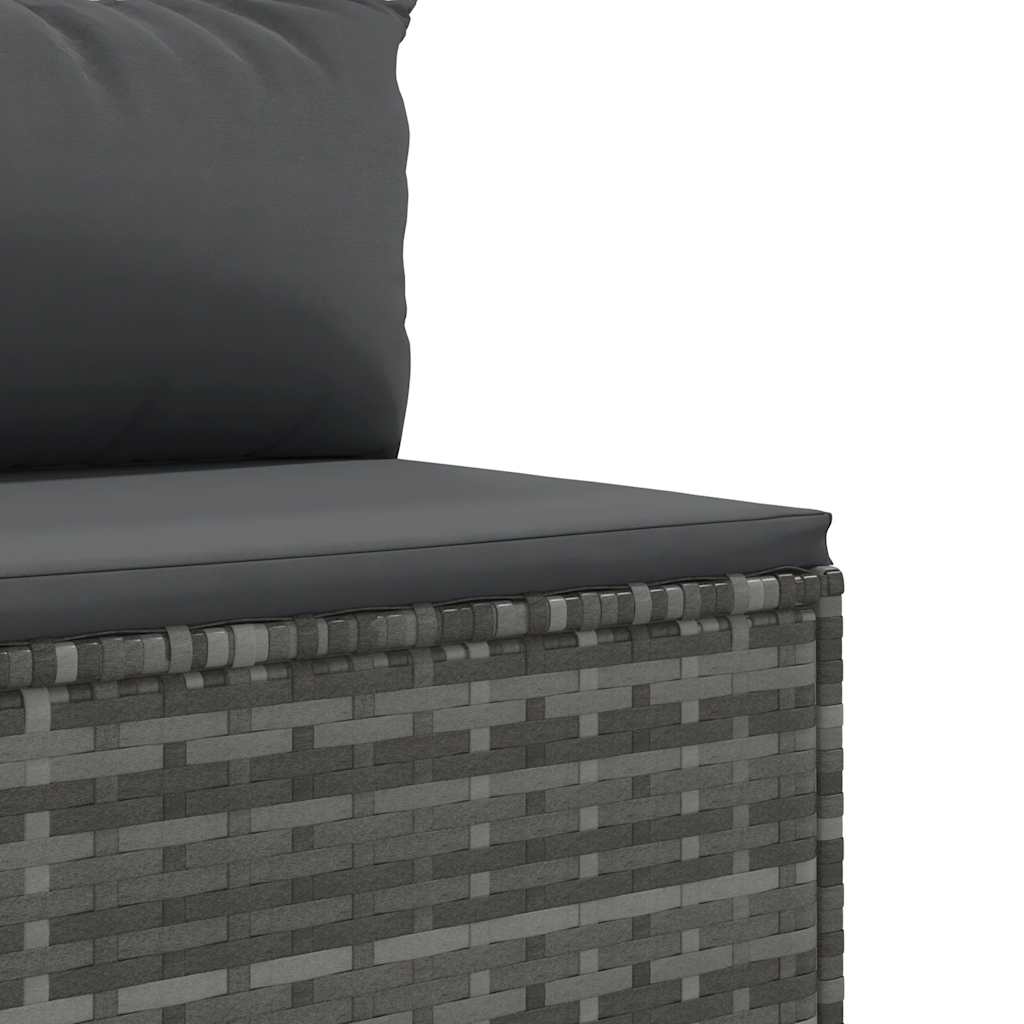 8-Tlg. Garten-Lounge-Set Mit Kissen Poly Rattan