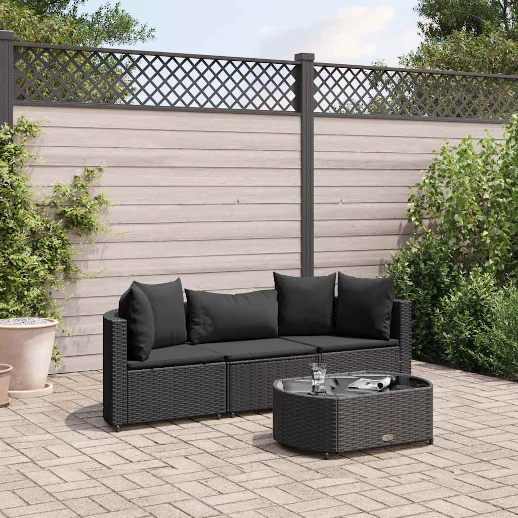 5-Tlg. Garten-Sofagarnitur Mit Kissen Braun Poly Rattan